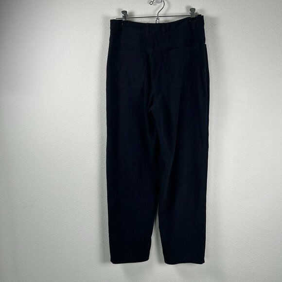 Talbots Pants Womens Size Petite 8 8P Black Straight Leg Velour Stretch Casual - Picture 4 of 13